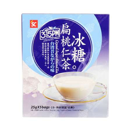 3:15PM Crystal-Sugar Almond Tea 5bags/125g 台湾三点一刻 冰糖扁桃仁茶 5包入/125g 台灣三點一刻 冰糖扁桃仁茶 5包入/125g