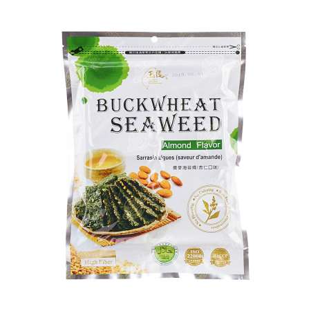 YUMIN Buckwheat Seaweed Almond Flavor 40g 台湾玉民 荞麦海苔烧(杏仁味) 40g 台灣玉民 蕎麥海苔燒(杏仁味) 40g
