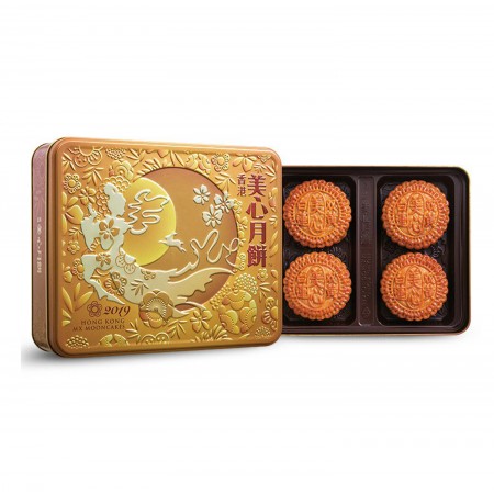 【现售】 香港香港美心 三黄白莲蓉月饼 4枚入/740g