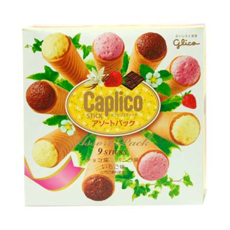 日本固力果 Caplico脆皮脆雪糕筒3口味小蛋卷饼 74.3g 日本固力果 Caplico脆皮脆雪糕筒3口味小蛋卷餅 74.3g