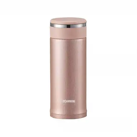 ZOJIRUSHI Stainless Mug with Tea Leaf Filter - Pink Champagne 11oz / 0.34L (SM-JTE34-PX)