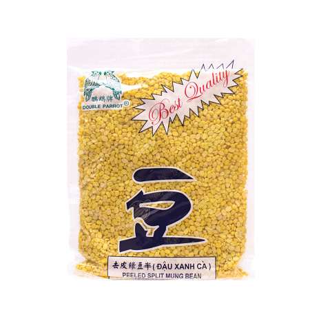 DOUBLE PARROT Peeled Split Mung Bean 340g 鹦鹉牌 去皮绿豆半 340g 鸚鵡牌 去皮綠豆半 340g