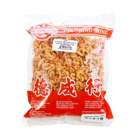 TAK SHING HONG Dried Shrimps (contains sulfites) (L-A) AA 14oz 德成行 台湾虾米(大号) 14oz 德成行 臺灣蝦米(大號) 14oz