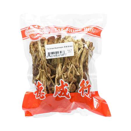 TAK SHING HONG Dried Mushrooms (Cha Shu Gu) 4oz 德成行 茶树菇 4oz 德成行 茶樹菇 4oz