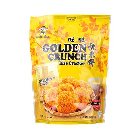 WANT WANT Golden Crunch Rice Cracker 63g 旺旺 烧米饼 63g 旺旺 燒米餅 63g