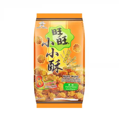 WANT WANT Golden Rice Cracker, Original Flavor 8pks/160g