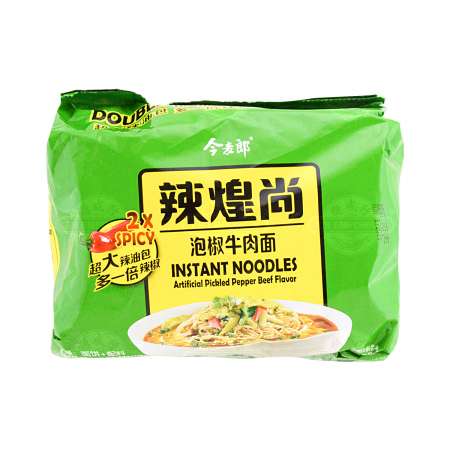 今麦郎 泡椒牛肉面 5包入 720g JINMAILANG Instant Noodle Artificial Pickled Pepper Beef Flavor 5bags 720g