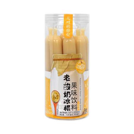 比逗仕 老酸奶冰棍果味饮料 百香果味 10枚入/450ml BEATLES Ice Pop Fruity Drink Passion Fruit Flavor 10counts/450ml