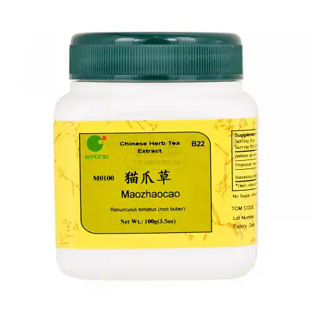 E-FONG Chinese Herb Tea Extract Powder - Maozhaocao (Ranunculus Tematus / Root Buber) 100g/3.5oz