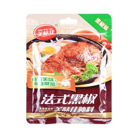 美味佳 法式黑椒腌料 60g MEIWEIJIA French Black Pepper Flavor Seasoning Powder 68g