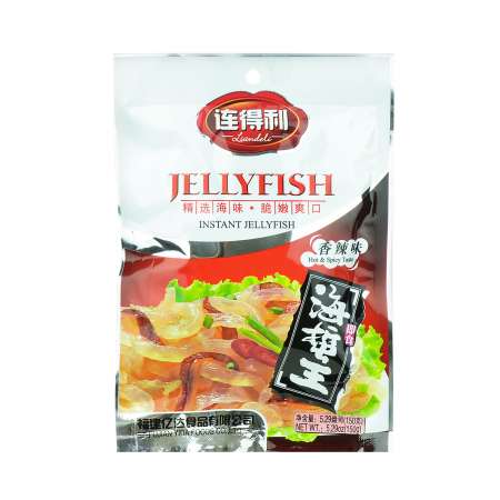 LIANDELI Instant Jellyfish Spicy Flavor 150g 连得利 即食海蜇(香辣味) 150g 連得利 即食海蜇(香辣味) 150g