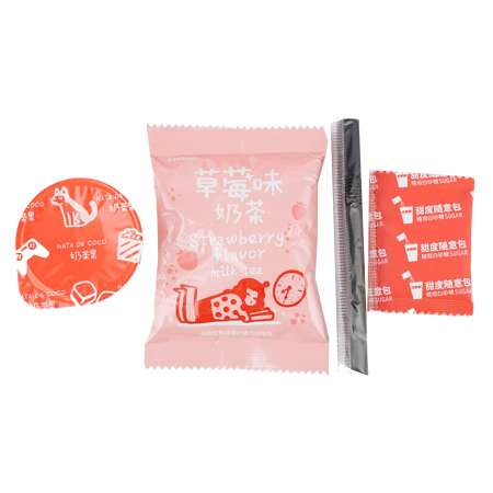 SENPURE Classic Milk Tea (Strawberry Flavor) 80g*3Cups - Tak Shing 