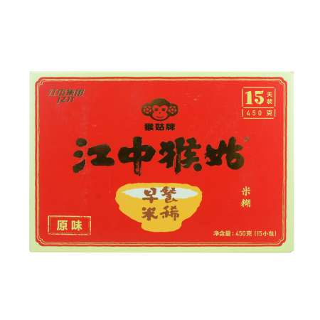 JZJT Instant Herbal Cereal (30g*15bag) 450g 猴姑牌 江中猴姑早晨米稀米糊 15小包入/450g 猴姑牌 江中猴姑早晨米稀米糊 15小包入/450g
