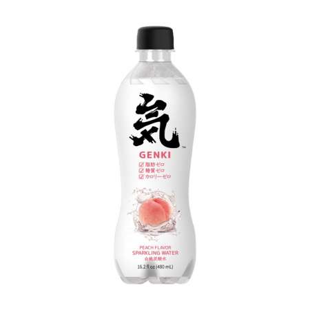 元气森林 汽水 白桃味苏打水 480ml GENKI FOREST Sparkling Water Peach Flavor 480ml