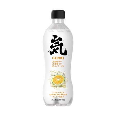 元气森林 汽水 柑橘味苏打水 480ml GENKI FOREST Sparkling Water Citrus Flavor 480ml