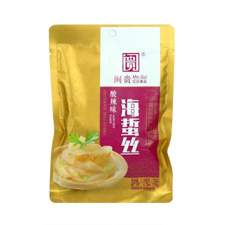 MIN GUI Instant Jellyfish Acid Hot Flavor 150g 闽贵 即食海蜇丝(酸辣味) 150g 閩貴 即食海蜇絲(酸辣味) 150g