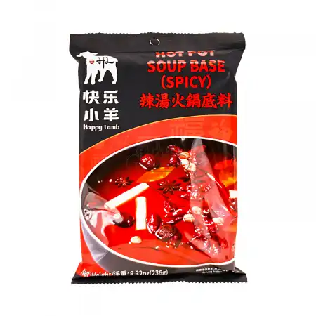 HAPPY LAMB Hot Pot Soup Base Spicy Flavor 236g