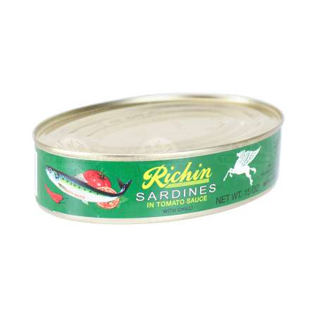 利成 茄汁沙丁鱼 辣味 罐头 425g RICHIN Sardines In Tomato Sauce With Chilli 425g