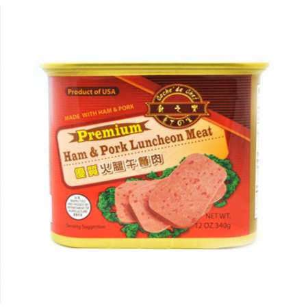 CACHE’DE CHEF Premium Ham Luncheon Meat 340g 厨之宝 美国特级火腿午餐肉 12oz 廚之寶 美國特級火腿午餐肉 12oz