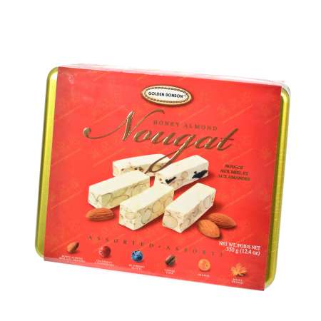 Honey Almond Nougat Assorted 加拿大 什錦鳥結糖 350g (紅色禮盒裝) 加拿大 什錦鳥結糖 350g (紅色禮盒裝)