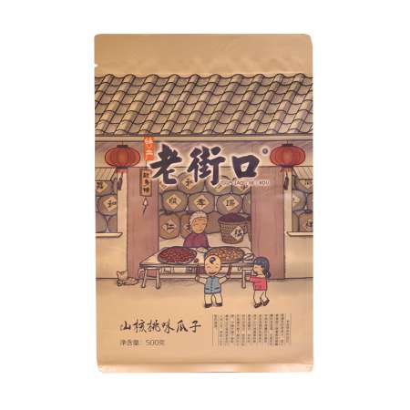 LAO JIE KOU Sunflower Seed Pecan Flavor 500g 老街口 山核桃味瓜子 500g 老街口 山核桃味瓜子 500g