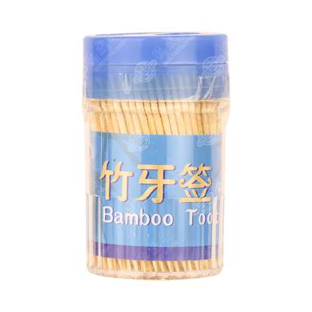 ES Bamboo Toothpicks with Holder set ES 竹牙签 300pcs ES 竹牙簽 300pcs