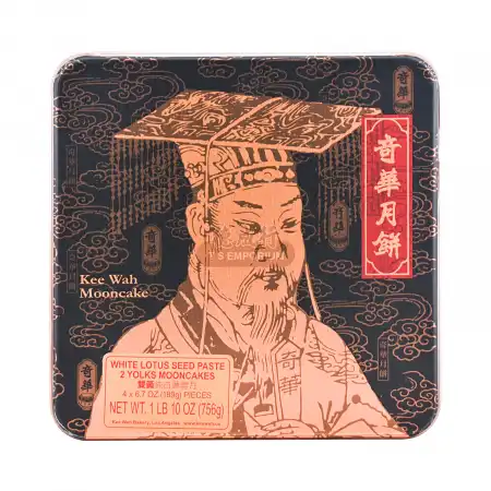 奇华 双黄纯白莲蓉月饼 4pcs/756g