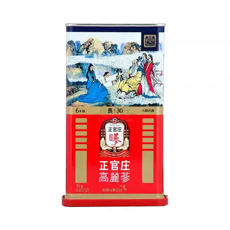 韩国正官庄 高丽参 (红参) 6年根-良30 (2两) 75g