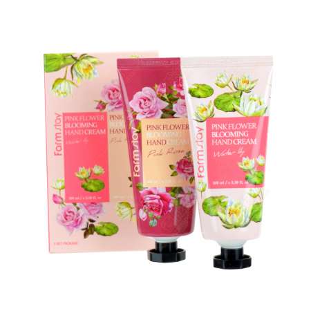 FARMSTAY Pink Flower Blooming Hand Cream 2 SET PACKAGE 韩国FARMSTAY 花香护手霜 2支入/200ml 韓國FARMSTAY 花香護手霜 2支入/200ml
