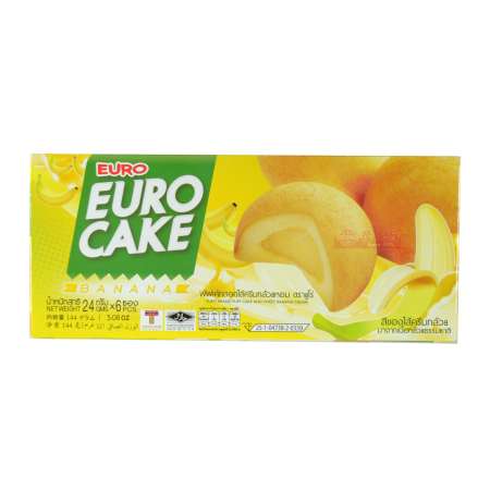 泰国EURO 香蕉夾心小蛋糕 144g