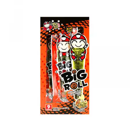 TAO KAE NOI Big Roll Grilled Seaweed Roll, Tom Yum Goong Flavor 9pcs/32.4g