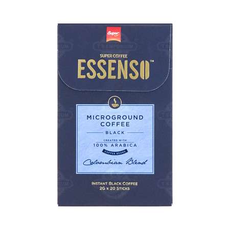马来西亚SUPER Essenso即溶微磨咖啡 哥伦比亚口味 20包 40g SUPER Essenso Instant Microground Coffee Colombian Blend 20sticks 40g
