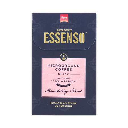 马来西亚SUPER Essenso即溶微磨咖啡 曼特宁口味 20包 40g SUPER Essenso Instant Microground Coffee Mandheling Blend 20sticks 40g