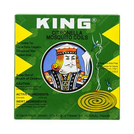 KING Citronella Mosquito Coils 10-Pack/125gm KING 蚊香 10枚入/125gm KING 蚊香 10枚入/125gm