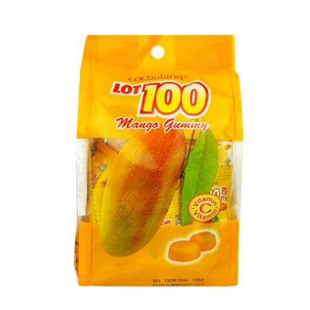 Cocoaland LOT 100 Mango Gummy 5.29oz 百份百 芒果果汁软糖 150g 百份百 芒果果汁軟糖 150g