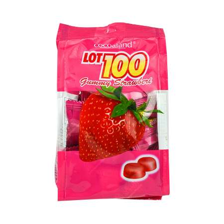 Cocoaland LOT 100 Strawberry Gummy 150g 百份百 鲜草莓果汁软糖 150g 百份百 鮮草莓果汁軟糖 150g