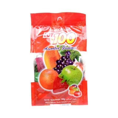Cocoaland LOT 100 Apple Gummy 5.29oz 百份百 什果果汁软糖 150g 百份百 什果果汁軟糖 150g