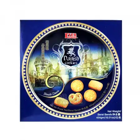 EVER DELICIOUS  丹麦黄油曲奇饼-蓝罐 454g