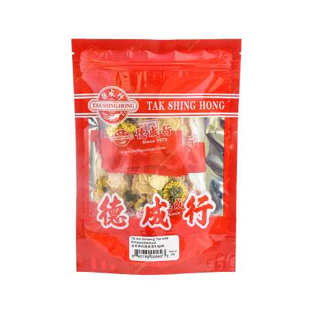 TAK SHING HONG American Ginseng Tea With Chrysanthemum 3.5g*8 德成行 金皇菊花旗参茶 8包入/28g【功能茶系列】 德成行 金皇菊花旗參茶 8包入/28g【功能茶系列】