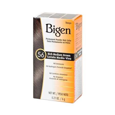 BIGEN Permanent Powder Hair Color (#56 Rich Medium Brown) 6g 美源 染发粉剂 (#56 中褐色 Rich Medium Brown) 6g 美源 染發粉劑 (#56 中褐色 Rich Medium Brown) 6g