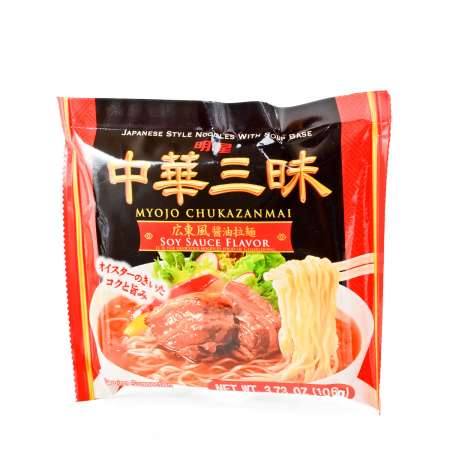 MYOJO CHUKAZANMAI Japanese Style Noodles With Soup Base Soy Sauce Flavor 106g 中华三味 日本拉面(酱油味) 106g 中華三味 日本拉面(醬油味) 106g