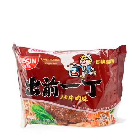 NISSIN Demae Ramen(Artif.Beef) 日清 出前一丁(五香牛肉味) 100g 日清 出前一丁(五香牛肉味) 100g