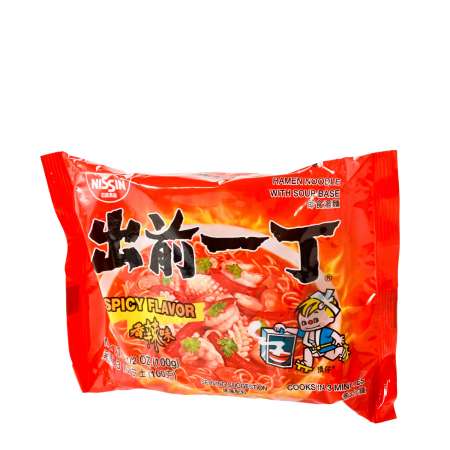 NISSIN Demae Ramen Noodle with Soup Base Spicy Flavor 100g 日清 出前一丁(香辣味) 100g 日清 出前一丁(香辣味) 100g