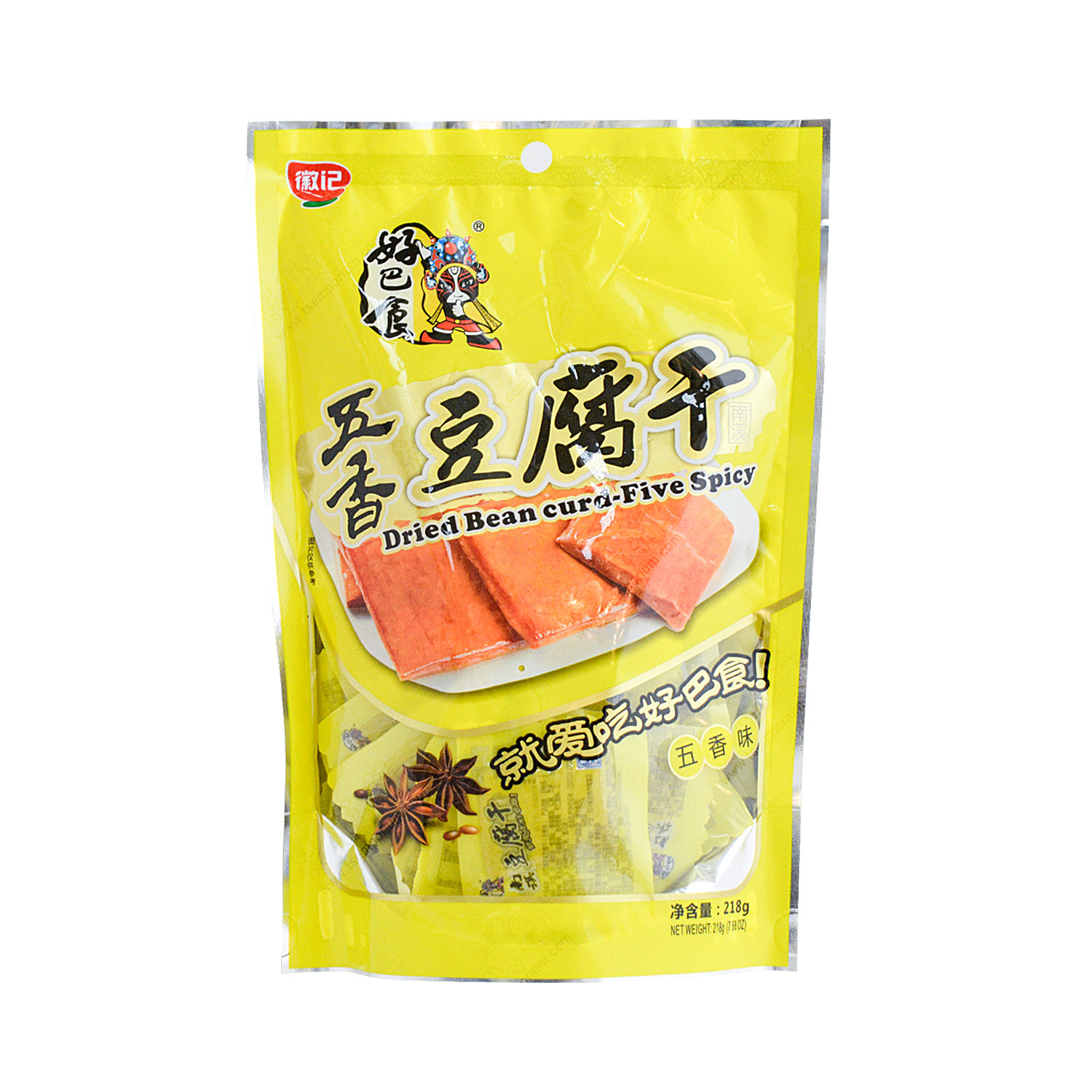 HuiJi HaoBaShi Dried Bean Curd Five Spicy 218g Tak Shing Hong huiji-haobashi-dried-bean-curd-five-spicy-218g-tak-shing-hong