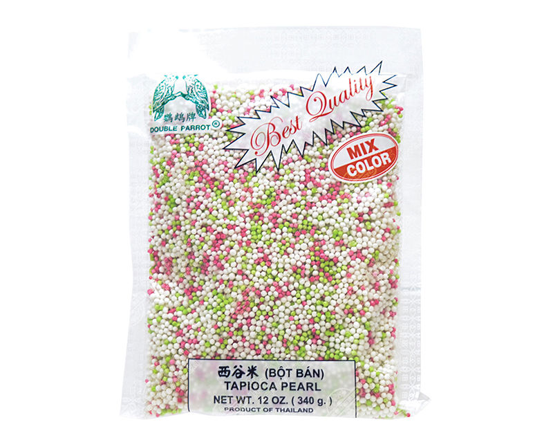 DOUBLE PARROT Tapioca Pearl (Mix Color) 12oz - Tak Shing Hong